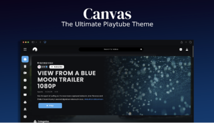 Canvas - The Ultimate Playtube Theme
