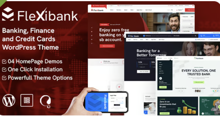 FlexiBank - Banking and Finance WordPress Theme