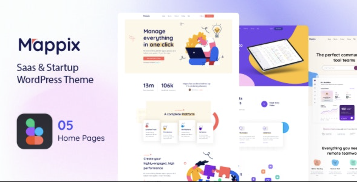 Mappix – Saas Startup WordPress Theme