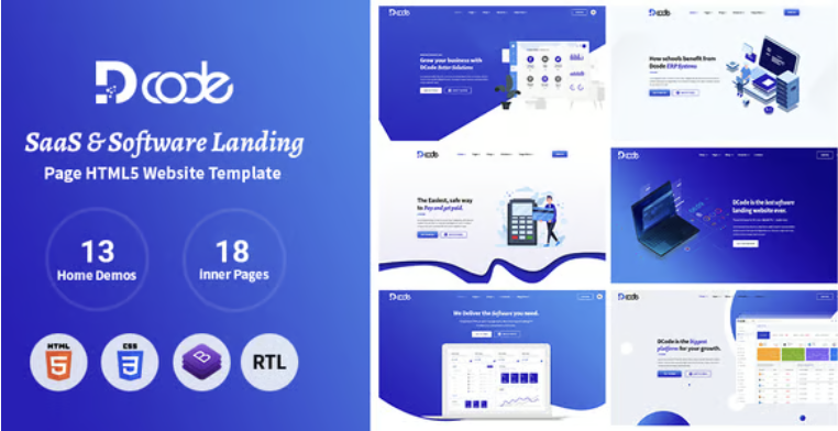 DCode – SaaS Landing Page WordPress Theme