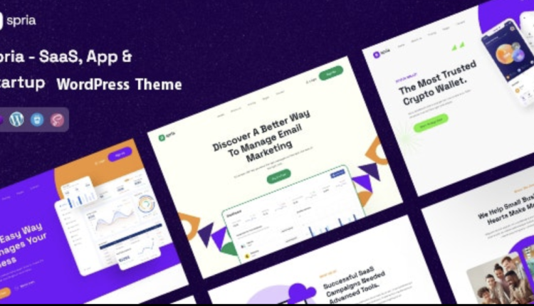 Spria – SaaS, App Startup WordPress Theme