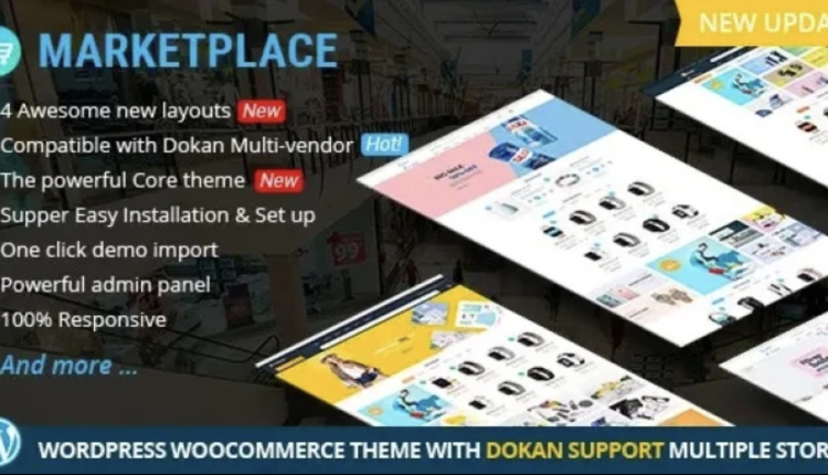 Marketplace WP Theme support Dokan Multi Vendors