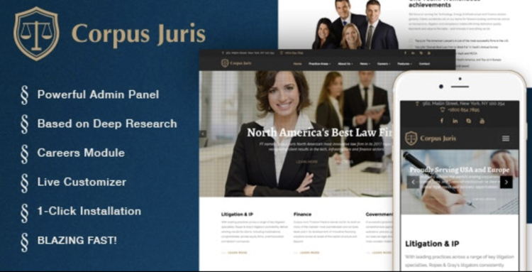 Corpus Juris – Law Firm and Consultation WordPress Theme