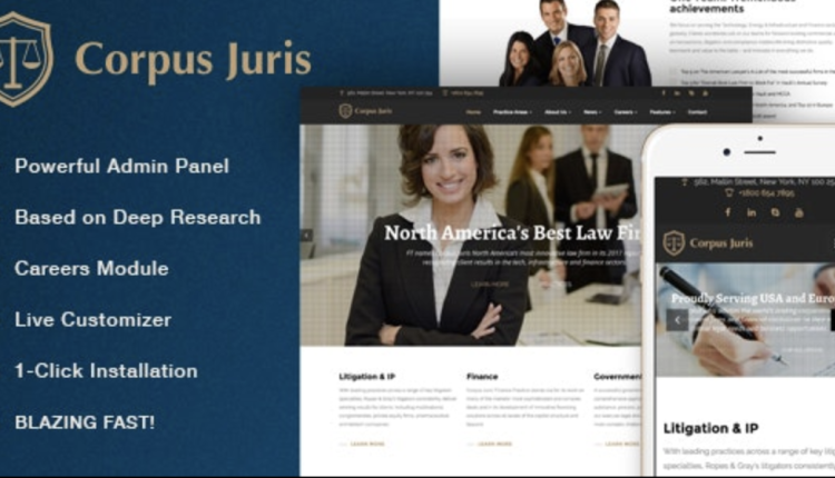 Corpus Juris – Law Firm and Consultation WordPress Theme