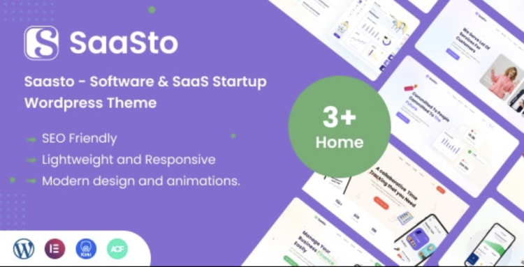 Saasto – Software SaaS Startup WordPress Theme
