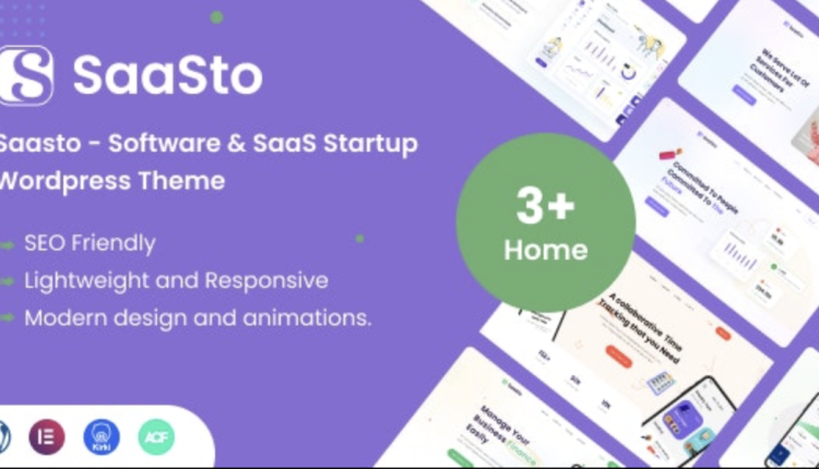 Saasto – Software SaaS Startup WordPress Theme