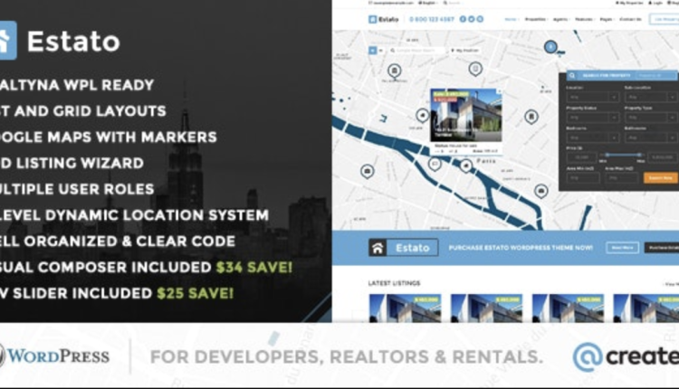 Estato – WordPress Theme for Real Estate and Developers