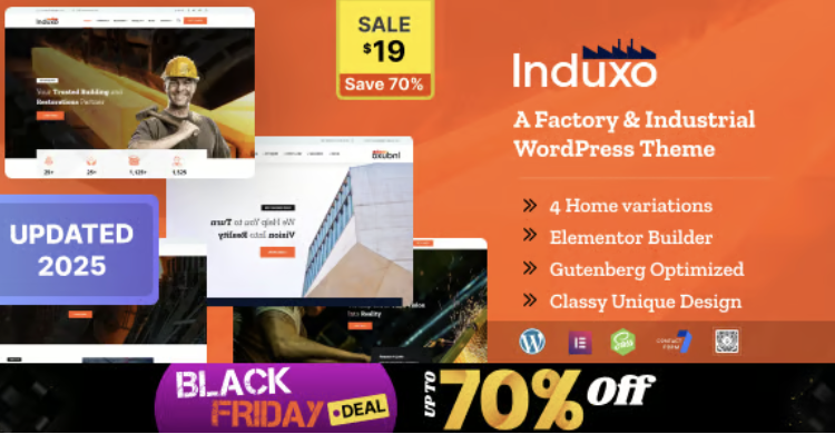 Induxo – Industry WordPress Theme