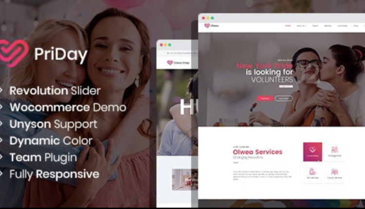PriDay – LGBT Community WordPress Theme