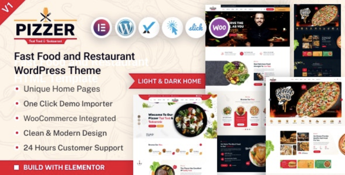 Pizzer – Fast Food Restaurant WordPress Theme