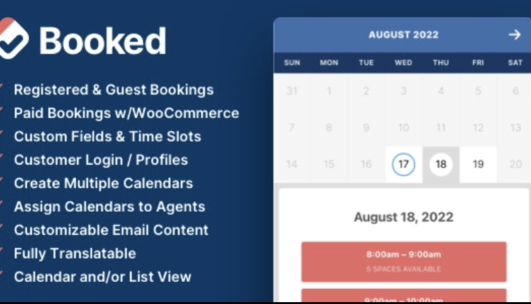 Booked – Appointment Booking for WordPress