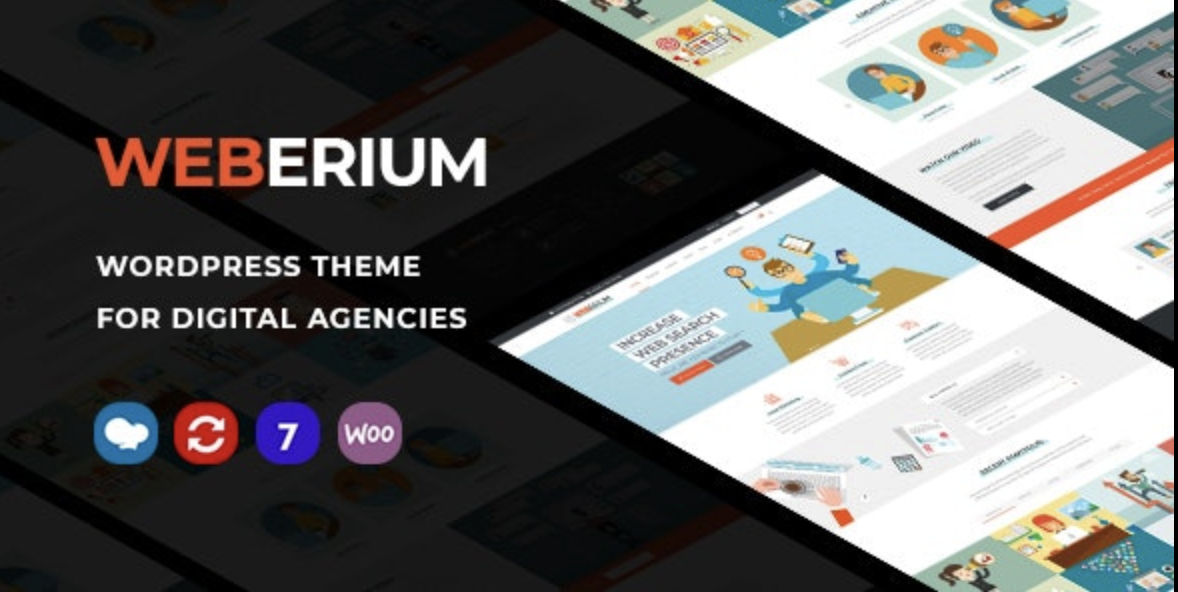 Weberium | Responsive WordPress Theme Tailored for Digital Agencies