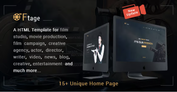 Film Studio Movie Production HTML Template - Ftage