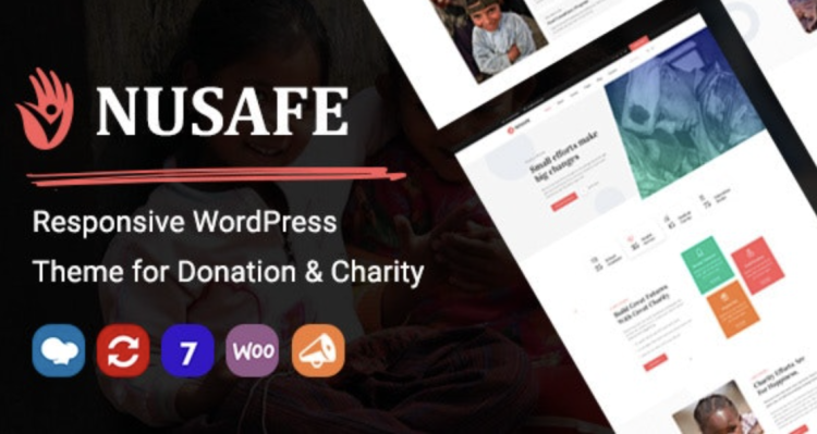 Nusafe | Responsive WordPress Theme for Donation Charity