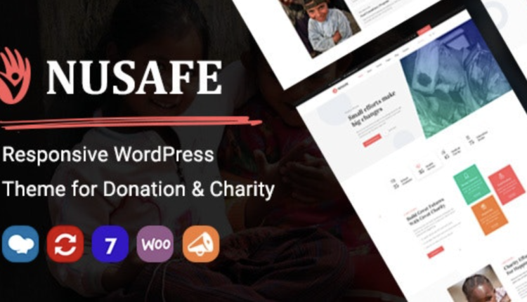 Nusafe | Responsive WordPress Theme for Donation Charity