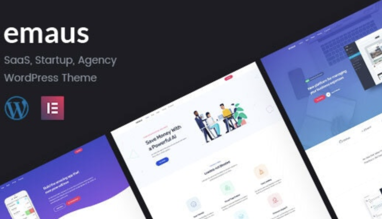 Emaus | SaaS App and Startup Elementor RTL WordPress Theme