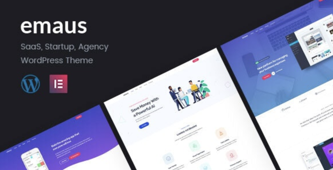 Emaus | SaaS App and Startup Elementor RTL WordPress Theme