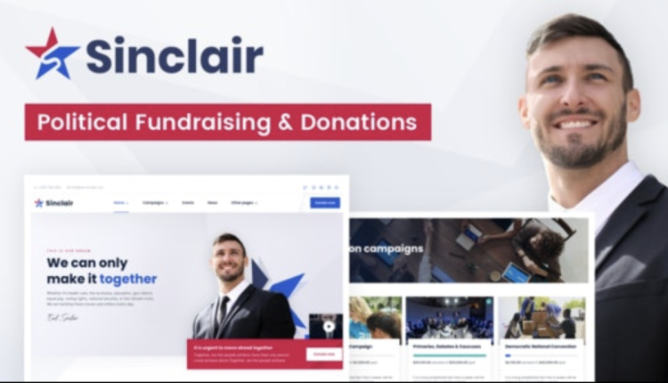 Sinclair – Political Fundraising & Donations WordPress Theme