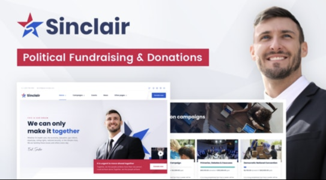 Sinclair – Political Fundraising & Donations WordPress Theme 2 Sinclair – Political Fundraising & Donations WordPress Theme