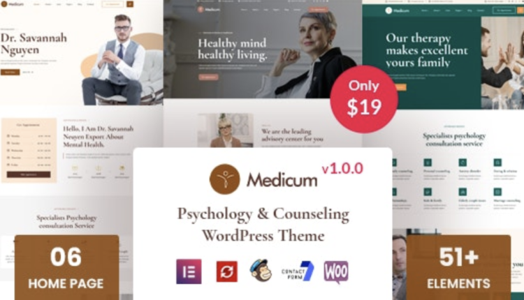 Medicum – Psychology & Counseling WordPress Theme