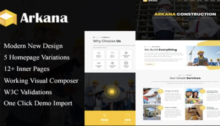 Arkana – One Page Construction WordPress Theme