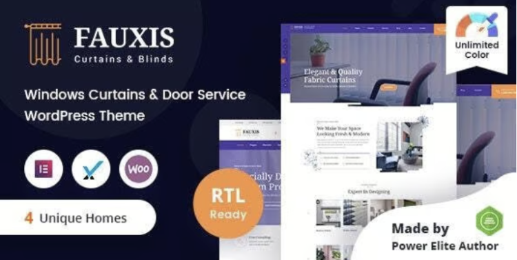 Fauxis – Windows Curtains WordPress Theme + RTL