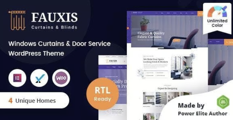 Fauxis – Windows Curtains WordPress Theme + RTL