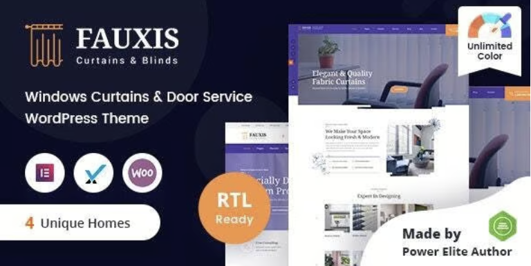 Fauxis – Windows Curtains WordPress Theme + RTL