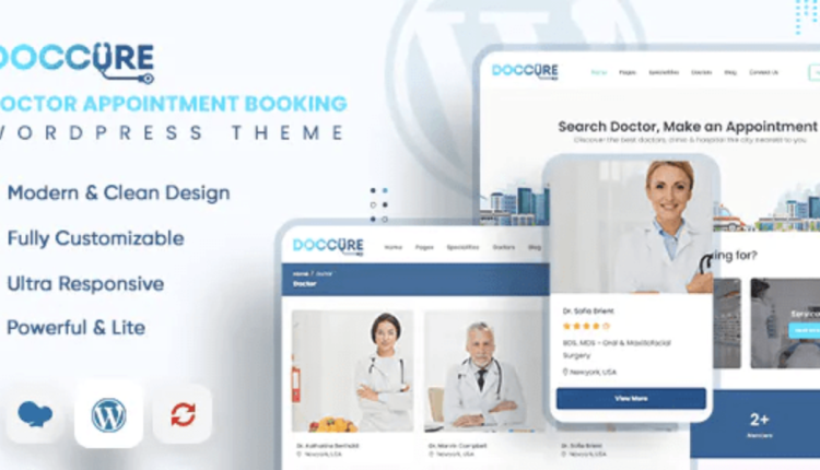 Doccure – Medical, Healthcare, Clinic, and Doctor Appointment Booking WordPress Theme
