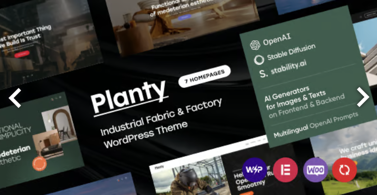 Planty – Industrial Fabric Factory WordPress Theme