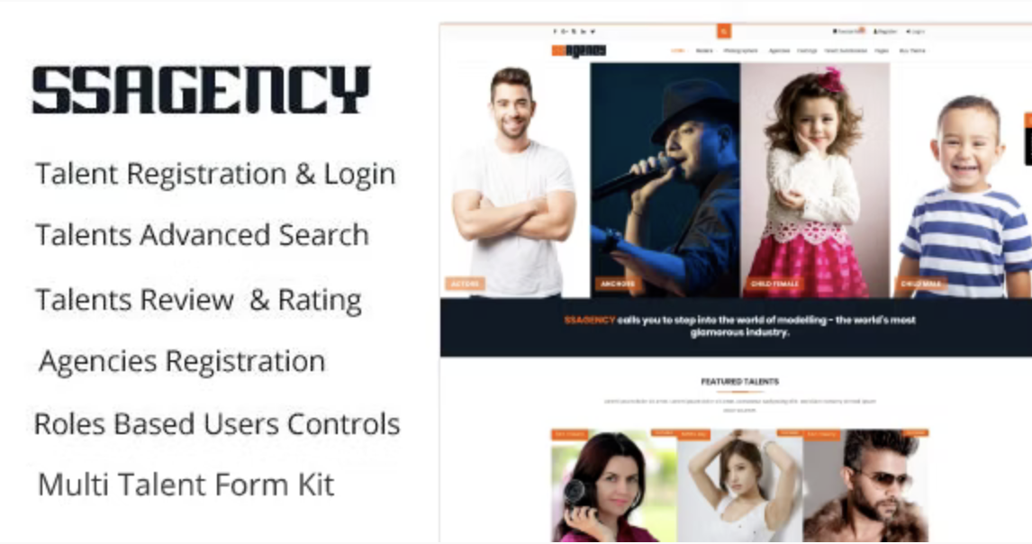 Ssagency – Fashion Modeling World WordPress Theme