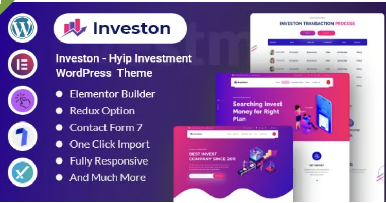 Investon - Investment Hyip & Business Consulting WordPress Theme Multipurpose