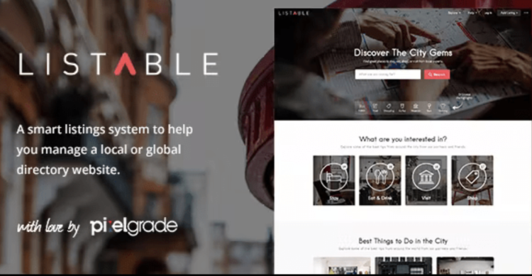 LISTABLE – A Friendly Directory WordPress Theme