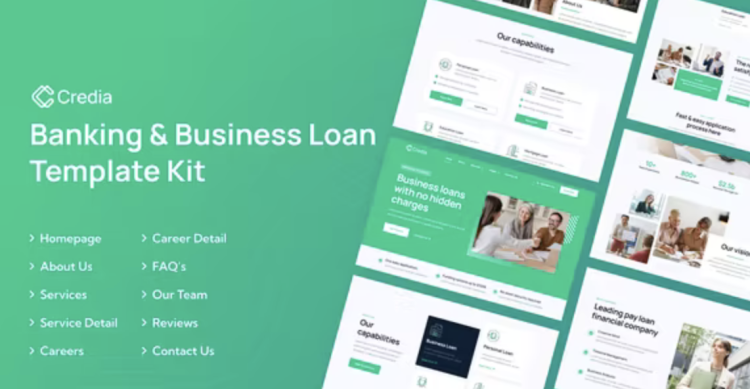 Credia | Banking & Business Loan Elementor Template Kit