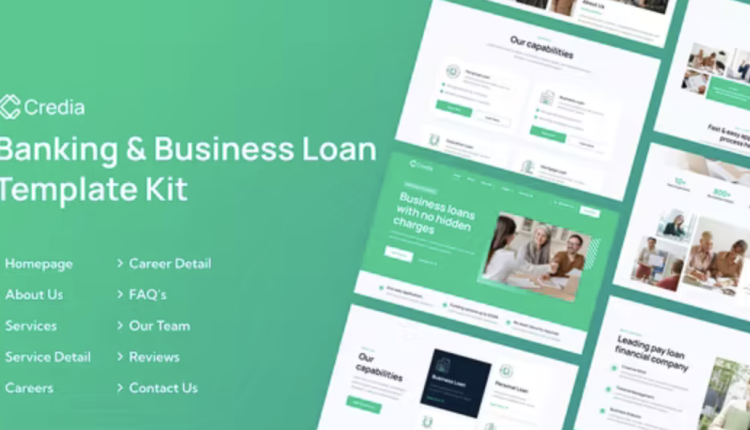 Credia | Banking & Business Loan Elementor Template Kit