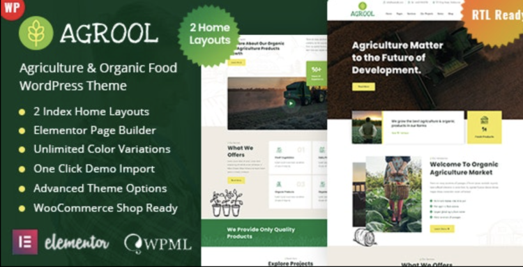 Agrool – Agriculture & Organic Food WordPress
