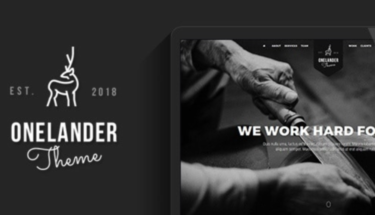 OneLander - Creative Landing Page WordPress Theme