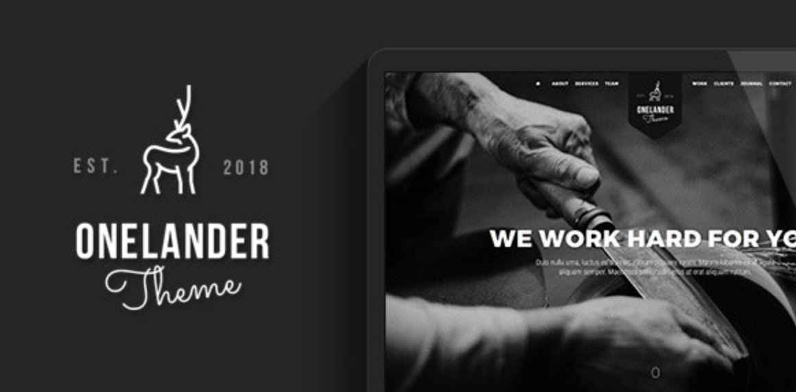 OneLander - Creative Landing Page WordPress Theme