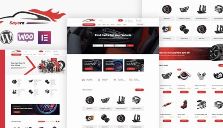 Sayara - Auto Parts Store WooCommerce WordPress Theme