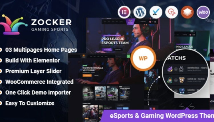 Zocker – eSports and Gaming WordPress Theme