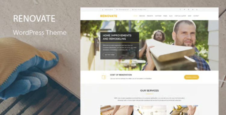 Renovate - Construction WordPress Theme