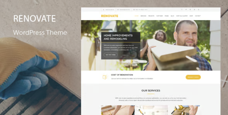 Renovate - Construction WordPress Theme