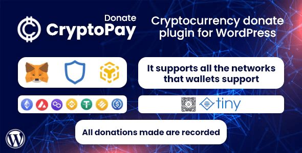 CryptoPay Donate – Cryptocurrency donate plugin for WordPress