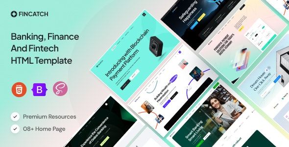 Fincatch – Banking/ Finance And Fintech HTML Template