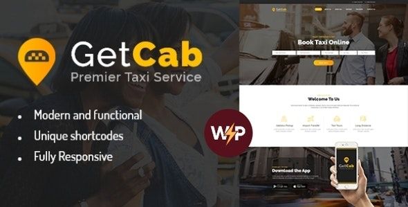 GetCab - Online Taxi Service WordPress Theme