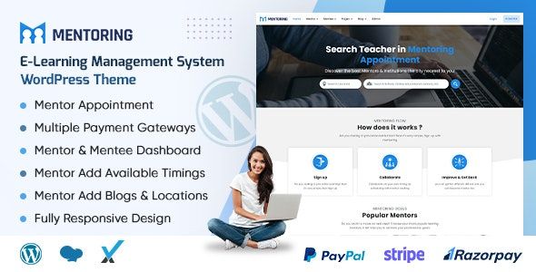 Mentoring – elearning/ Learning Management System Education WordPress Theme