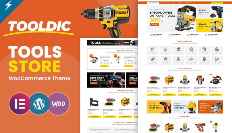 Tooldic – Power Equipment Tools and Auto Parts WooCommerce Theme