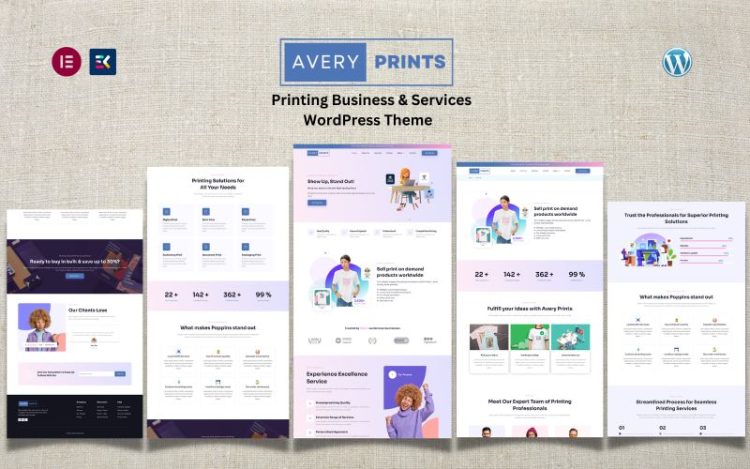 Avery Printing – Printing Business & Print on Demand Services WordPress Theme
