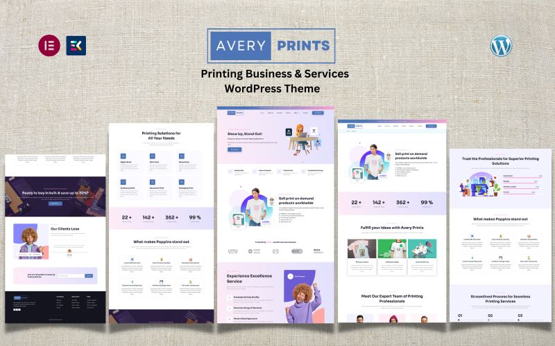 Avery Printing – Printing Business & Print on Demand Services WordPress Theme
