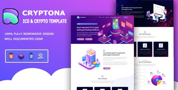 Cryptona – ICO and Crypto Template